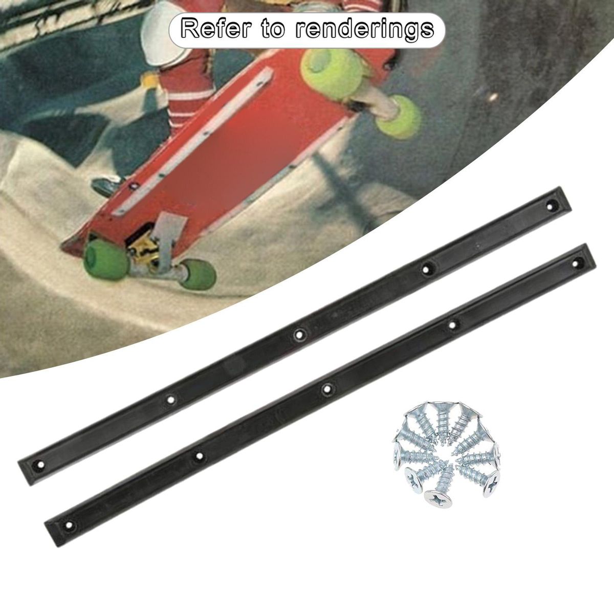 Replacement Longboard Nose Tail Black