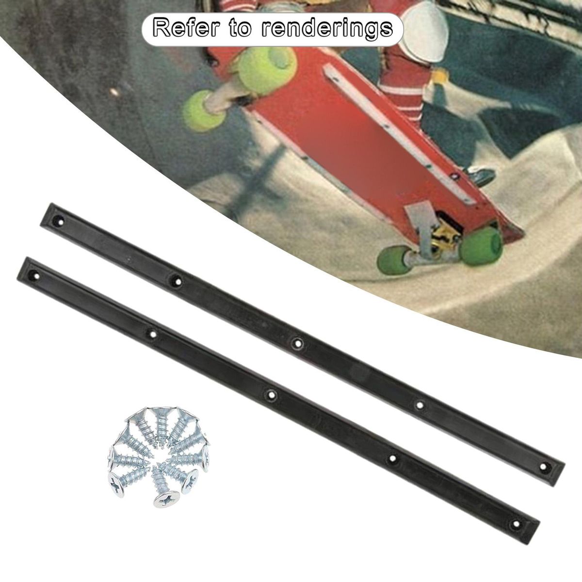 Replacement Longboard Nose Tail Black
