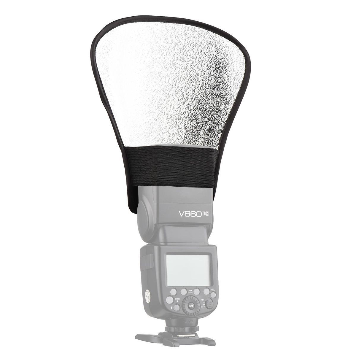 Portable Universal Camera Flash Reflector Speedlite Bounce Diffuser Board with Silver & White Reflective Surface Replacement for Canon Nikon Sony Godox Yongnuo on-Camera Flash