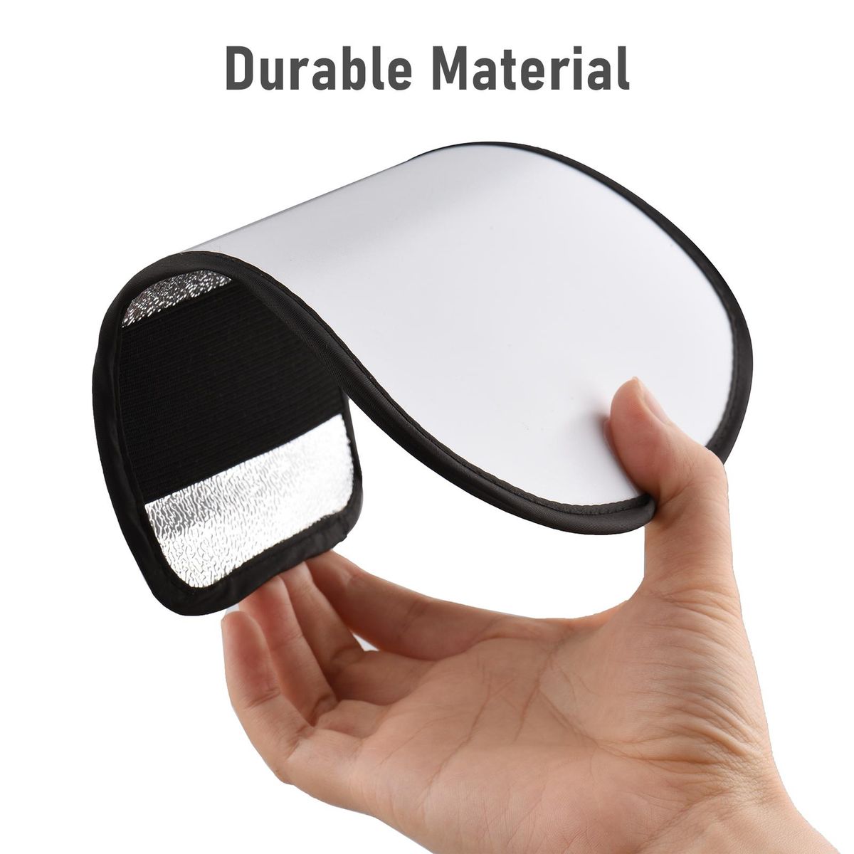 Portable Universal Camera Flash Reflector Speedlite Bounce Diffuser Board with Silver & White Reflective Surface Replacement for Canon Nikon Sony Godox Yongnuo on-Camera Flash