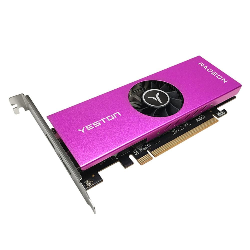 Yeston RX6400-4GD6 LP Graphics Card 4G/64bit/GDDR6 Memory 2039-2321MHz Core Frequency 4K Resolution Single Cooling Fan HD+DP Output Ports