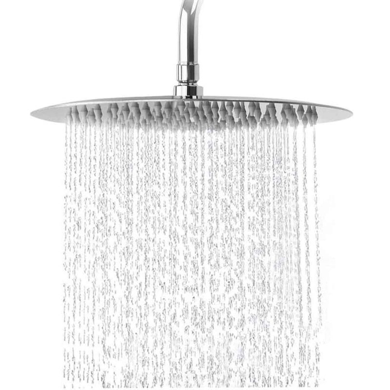 12/10/8/6 Inch Stainless Steel Ultra-thin Waterfall Shower Heads Rainfall Shower Head Rain Square Round Drop Shipping