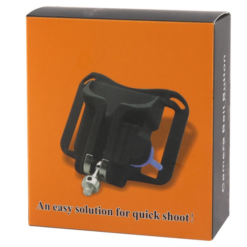Camera Holster Waist Belt Buckle Button Fast Loading For All Camera(Black)