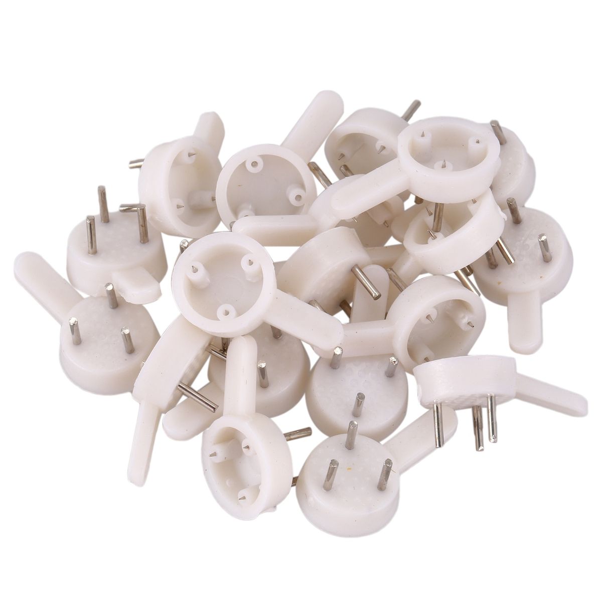 20 Pcs Plastic Heavy Wall Picture Frame Hooks Hangers 3-pin