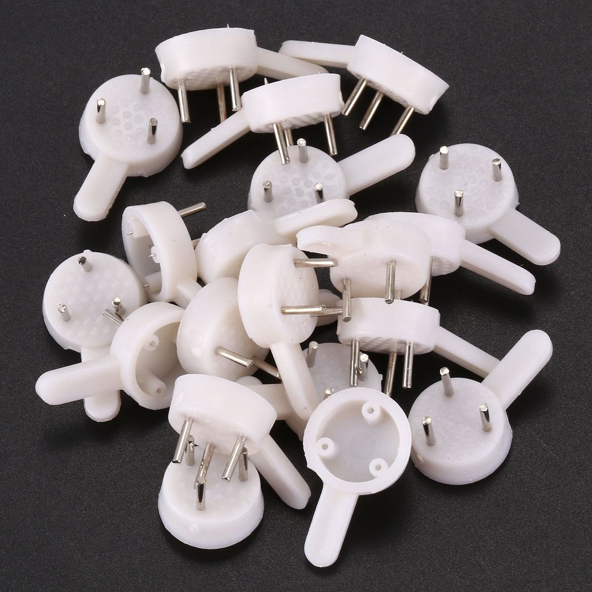 20 Pcs Plastic Heavy Wall Picture Frame Hooks Hangers 3-pin