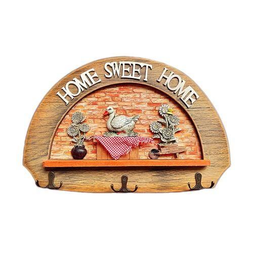 Old Wooden Wall Organizer Rack Key Holder For Office,Living