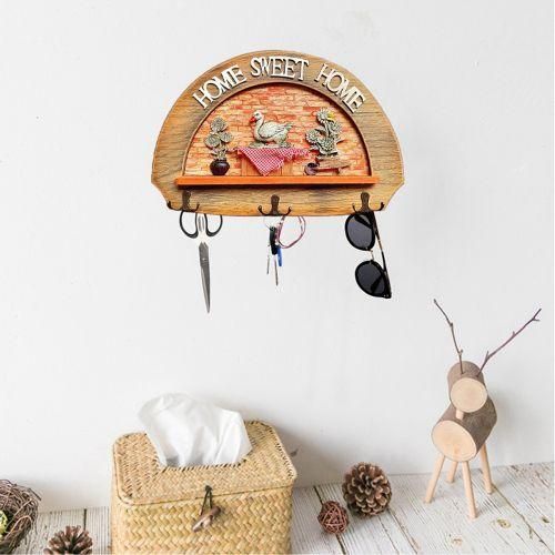 Old Wooden Wall Organizer Rack Key Holder For Office,Living