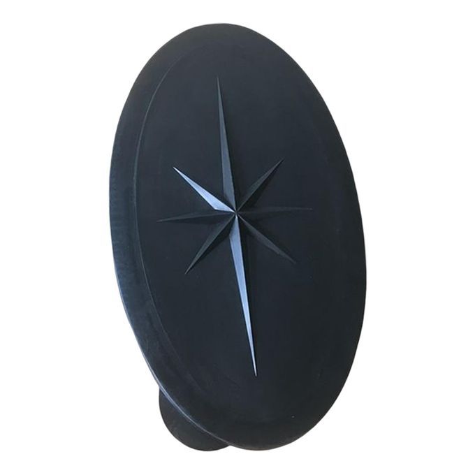 Oval Hatch Cover Non-Slip ABS Marine Deck Plate Fit For Canoe Black