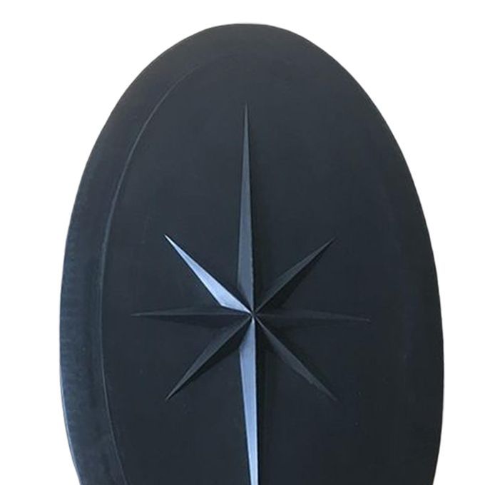 Oval Hatch Cover Non-Slip ABS Marine Deck Plate Fit For Canoe Black