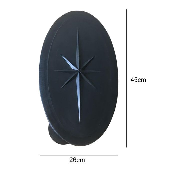 Oval Hatch Cover Non-Slip ABS Marine Deck Plate Fit For Canoe Black
