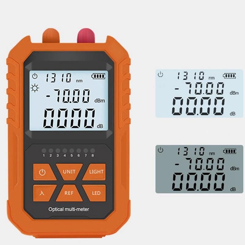 4 in 1 Optical Power Meter Visual Fault Locator 5Km Light Pen LED Lighting OPM Network Fiber Optic Cable Tester Tools
