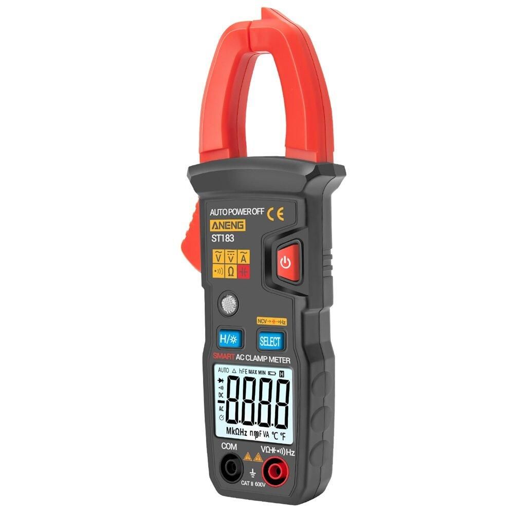 ANENG ST183 Digital Clamp Meter AC Current 6000 Counts True RMS Multimeter DC/AC Voltage Tester Hz Capacitance NCV Ohm Tests