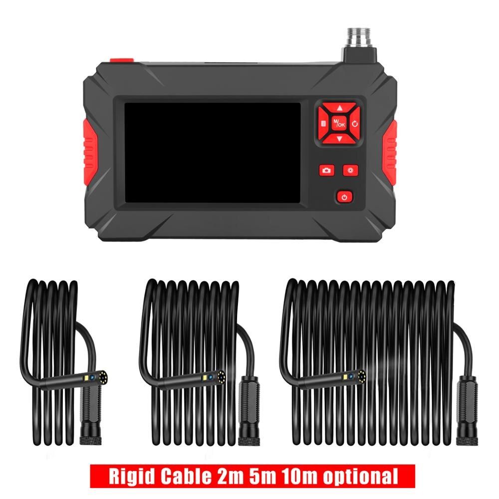 Car Video Endoscope Dual Camera Boroscope Double Lens Flexible Camera Sewer Drain  Engine  Camera With Screen-Black