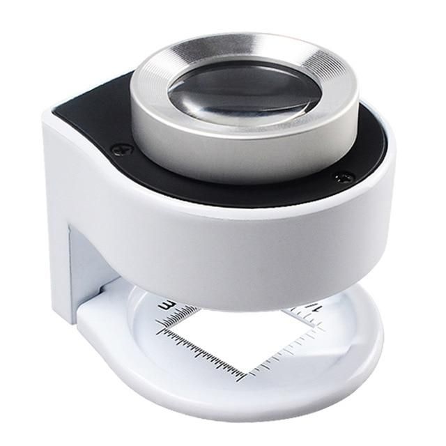 6 LED UV 30X Magnifying Glass Optical Glass Lens Loupe Magnifier Handheld Coin Stamps Jewelry Mini Thread Counter Magnifier