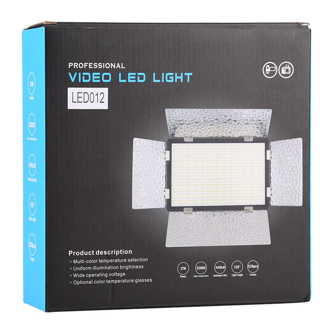 LED01 520 LEDs 4100LM Professional Vlogging Photography Video & Photo Studio Light For Canon / Nikon DSLR Cameras