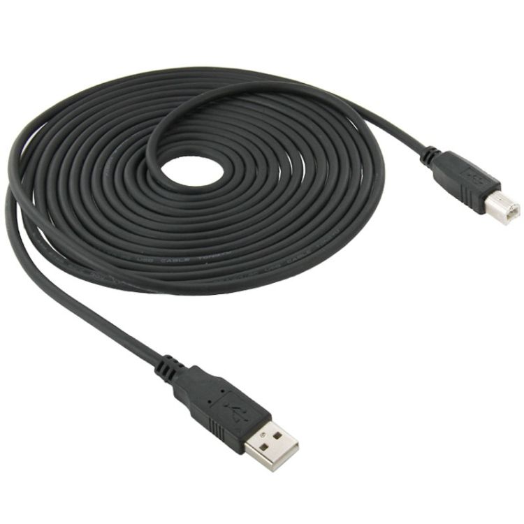 USB 2.0 Printer Extension AM To BM Cable, Length: 3m