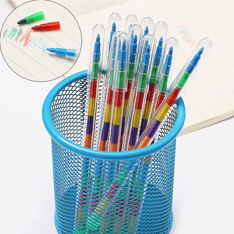4pcs 10colors Diy Replaceable Crayons Oil Pastel Creative
