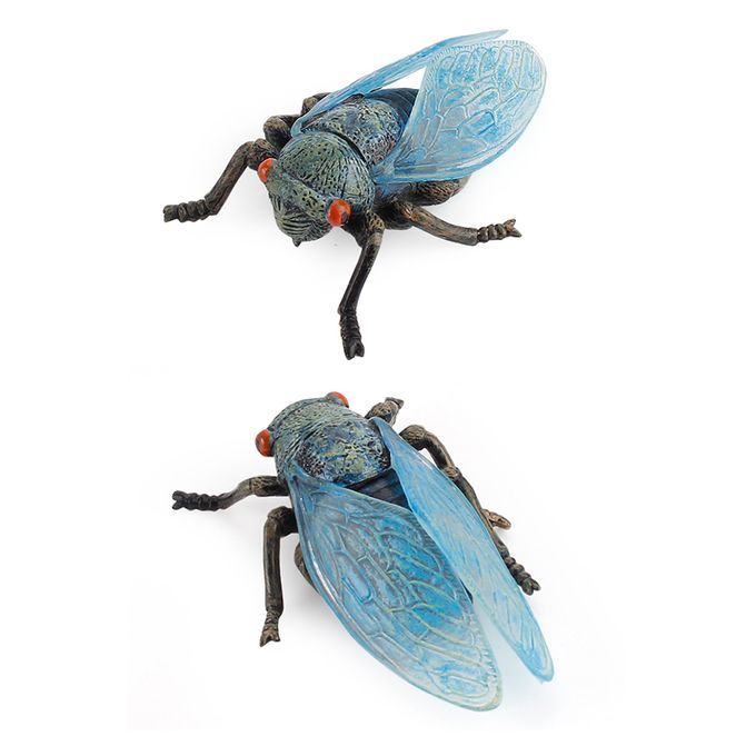 3PCS Realistic  Cicada Bug Insect Plastic Toy Party Trick Pratical