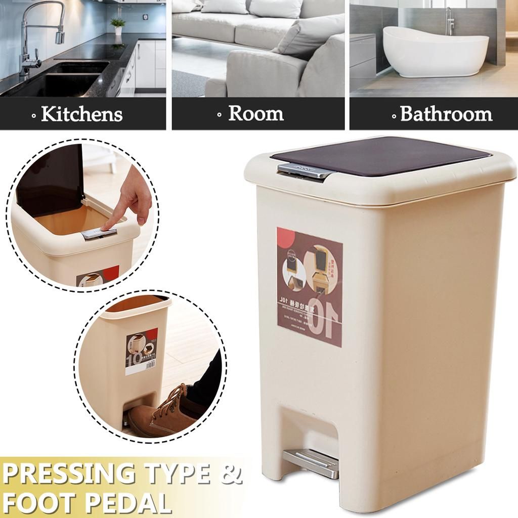 HAND / FOOT PRESS PLASTIC SQUARE SHAPED WASTE BIN