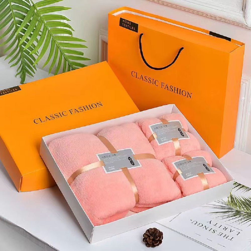 100% High-Densityy Cotton 3in1 Towel Set In A Gift Set Box