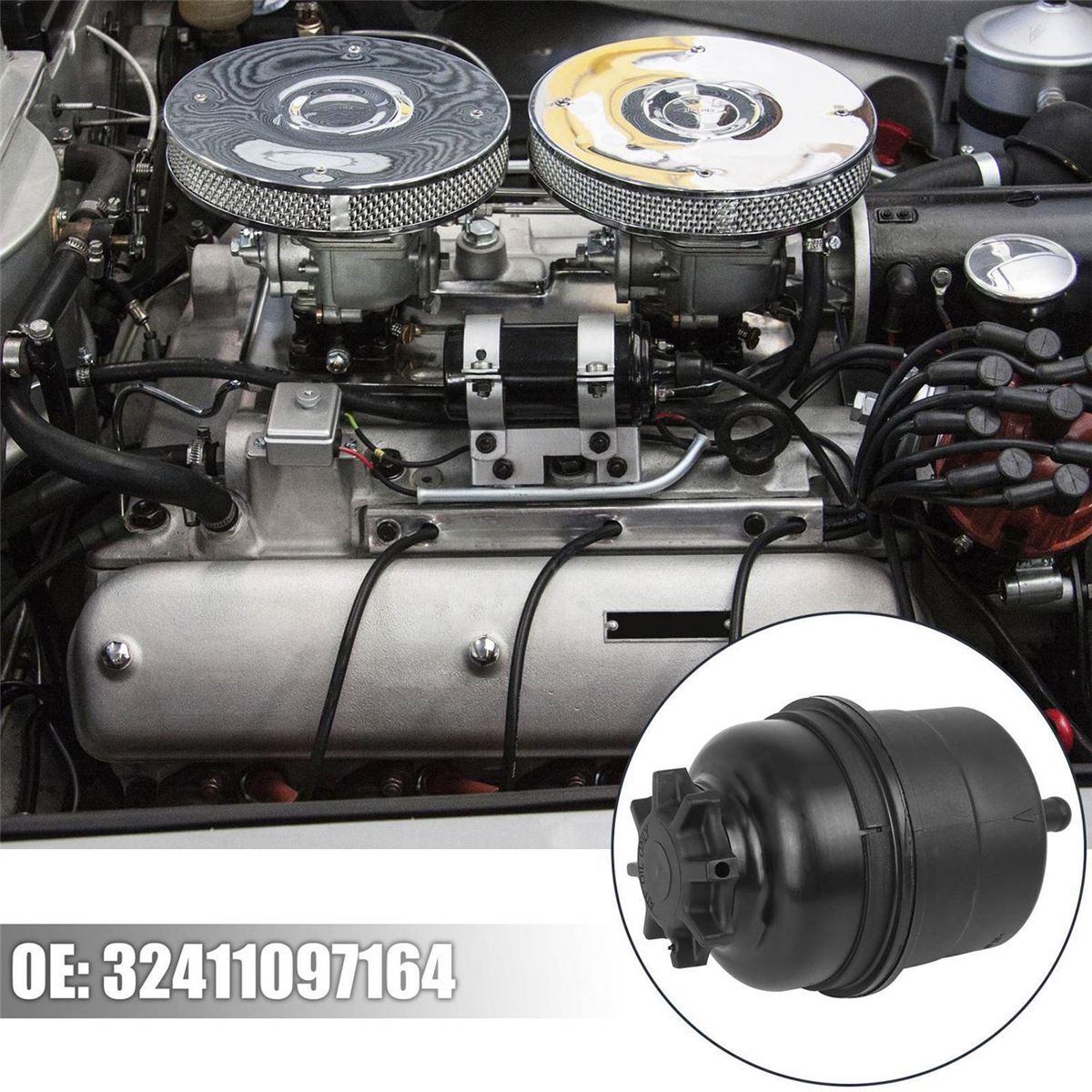Power Steering Pump Reservoir W/ Cap 32416851217 /