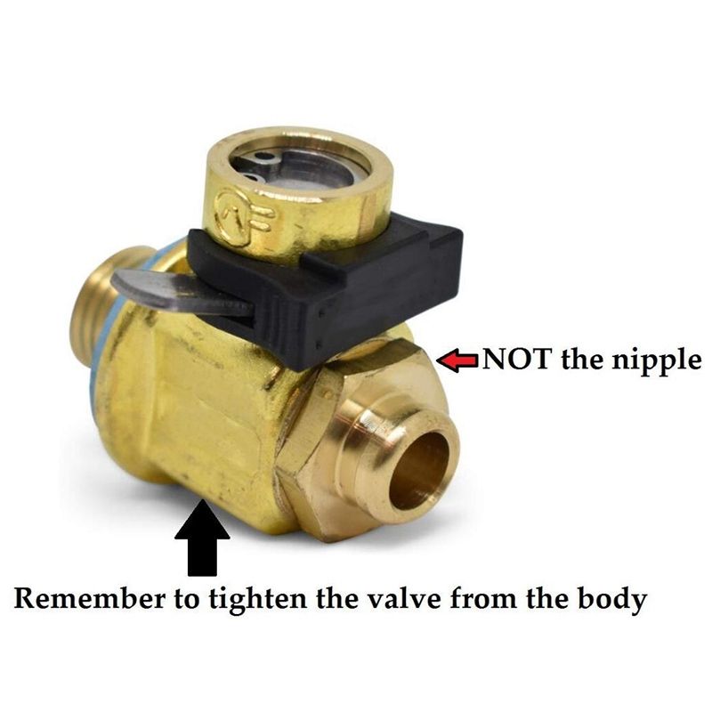 F108s S-series Short Nipple Oil Drain Valve With L