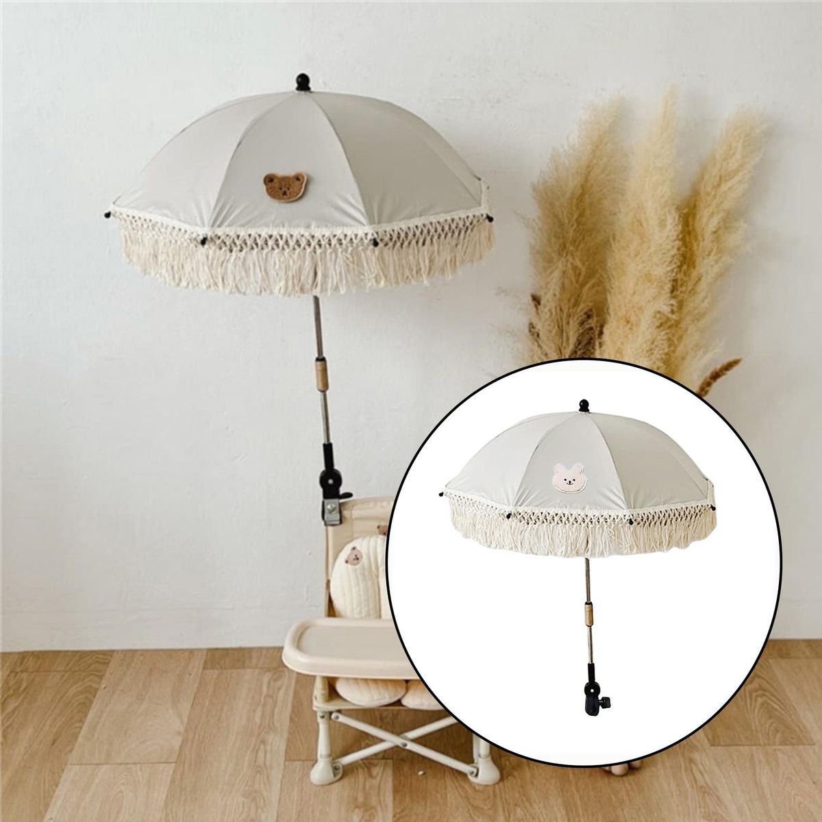 2x Baby Parasol Infant Cover Canopy Covers For Beach Chair