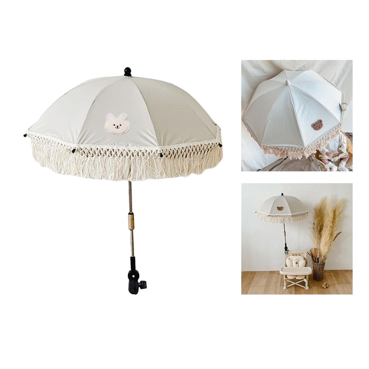 2x Baby Parasol Infant Cover Canopy Covers For Beach Chair