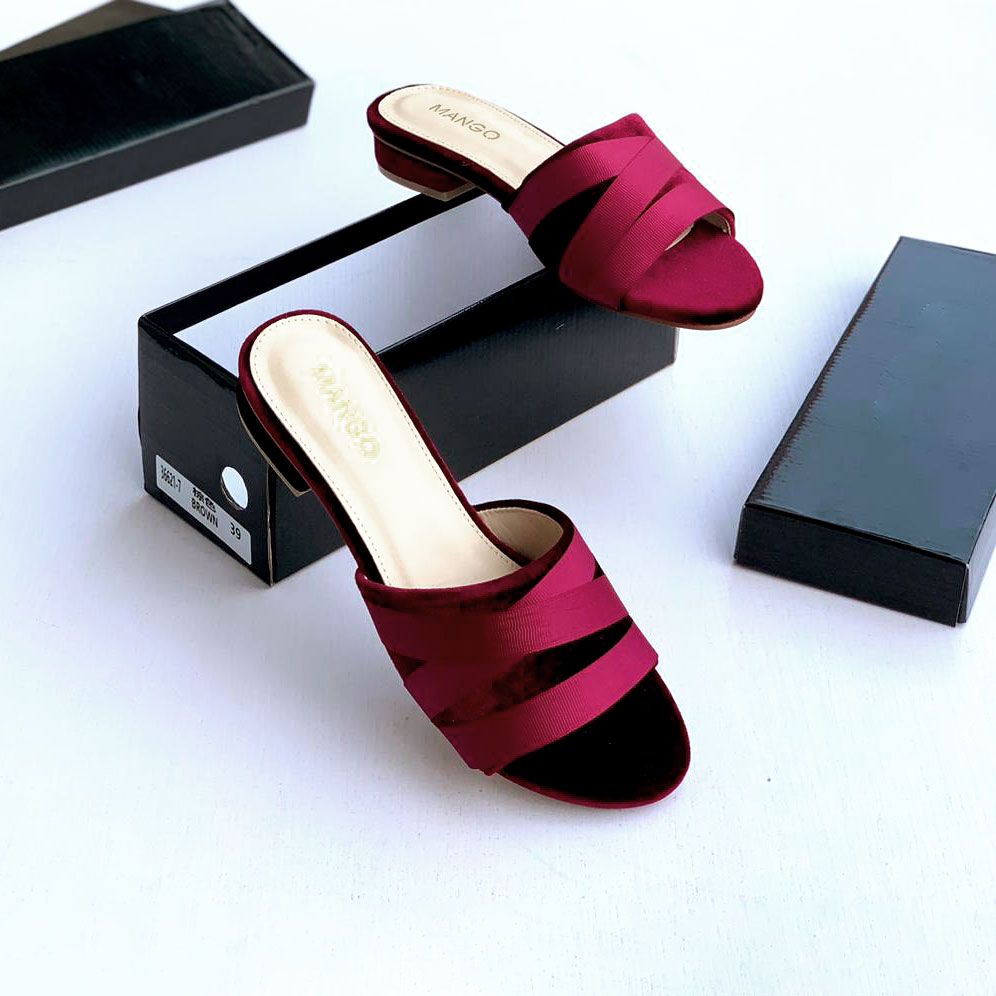 MANGO Quality Ladies Italian Shoes /Wine Colour