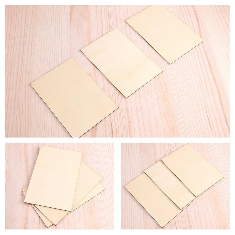 15PCS Basswood Craft Board Model Toys Building Carving Handicraft Educational DIY Accessories DIY Basswood Chips