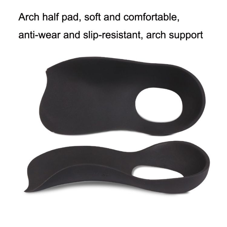 2 Pairs Leg Orthopedic Insole, Size: L (Black)