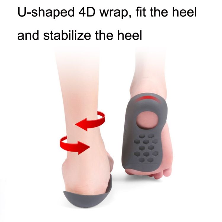 2 Pairs Leg Orthopedic Insole, Size: L (Black)