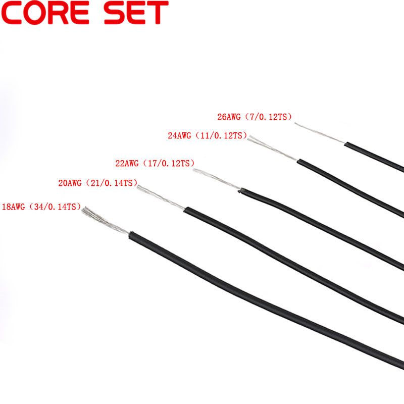 10 Meters PVC Wire Ultra Flexiable Cable 24AWG Wire 1.4mm