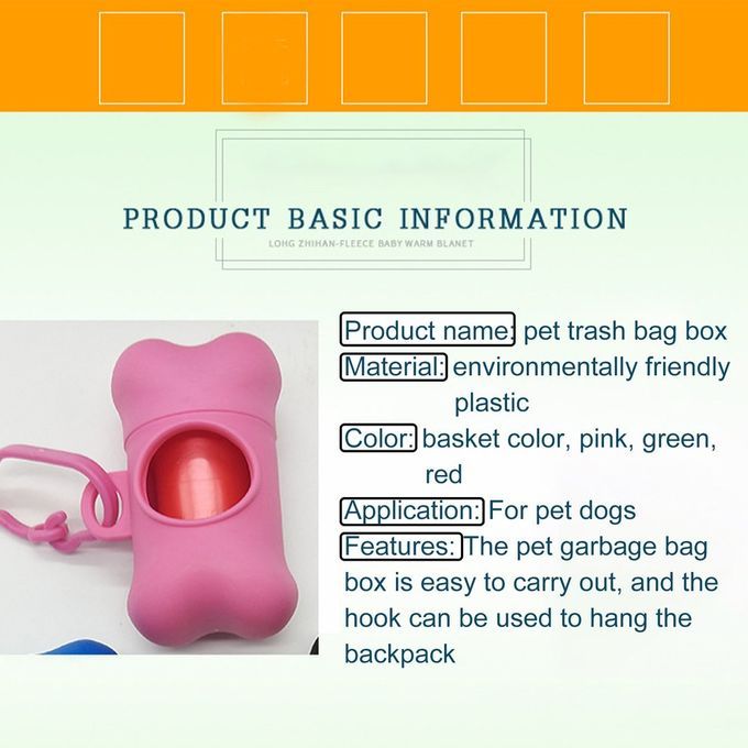 Garbage Bag Pet Waste Bag Dispenser Plasti  Garbage Bag Dispenser  Arrier  Ase-pink