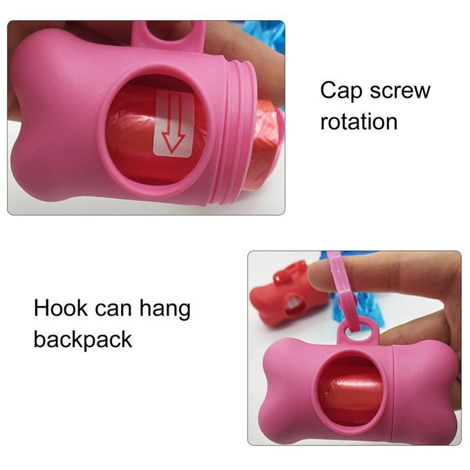 Garbage Bag Pet Waste Bag Dispenser Plasti  Garbage Bag Dispenser  Arrier  Ase-pink
