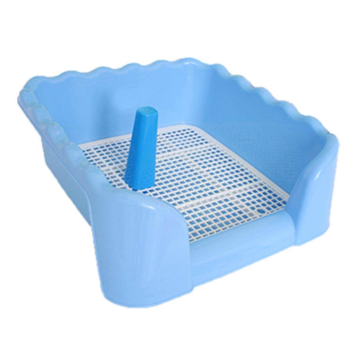 New Indoor Dog Puppy Plastic Training Potty Pet Dog Pee Toilet Fence Target Tray # M Blue M