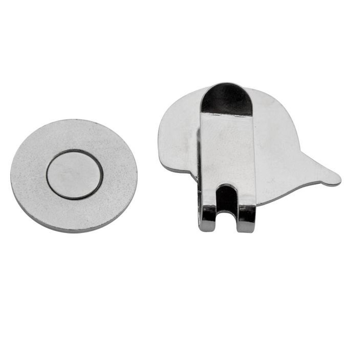 Golf  Pattern Golf Hat Clip With Magnetic Ball Marker Black