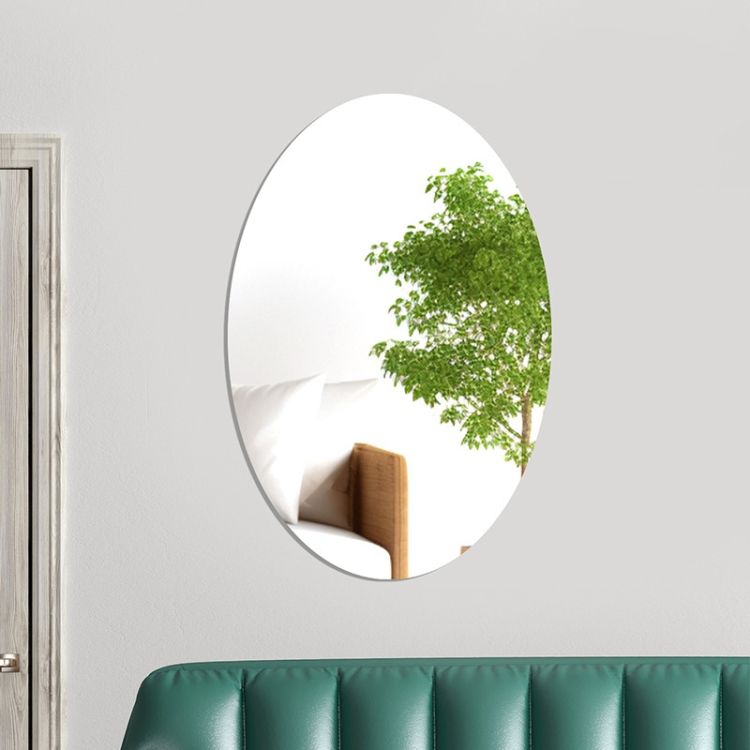 Oval Acrylic Mirror Stereo Wall Stickers 20cm X 13cm