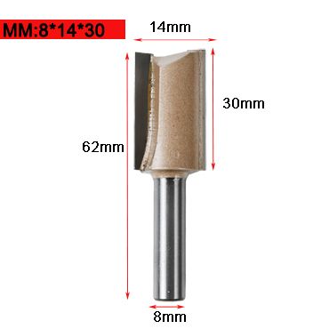 Tideway 8mm Shank Straight Bit Fresa Router Bits CNC Woodworking Tools ITungsten Carb