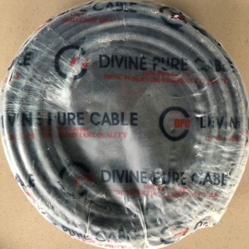 4mm Black Single Core Pure Copper Wire 50m