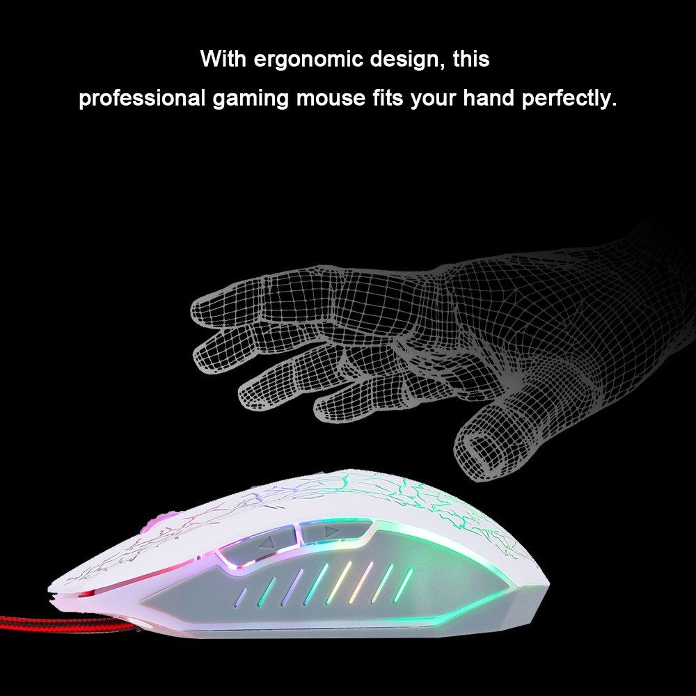 Gaming Mouse Wired RGB Ergonomic Game Mouse USB Computer
