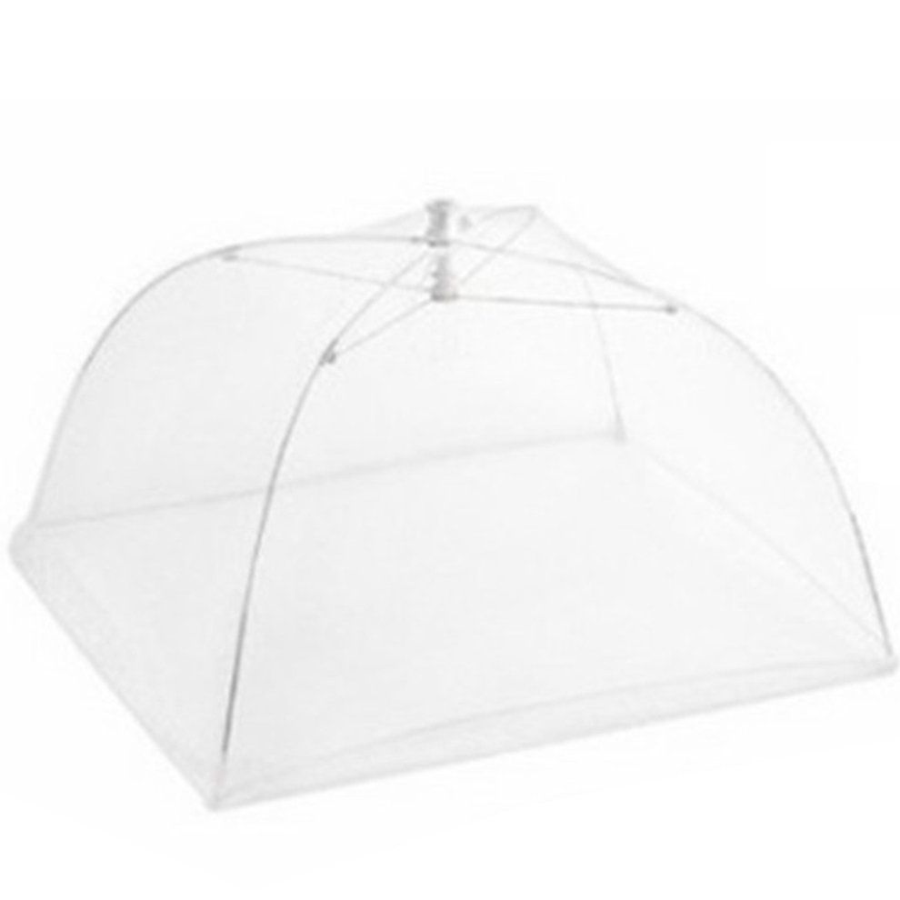 White Square Foldable Washable Mesh Food  Over Table  Over Vegetable  Over-White-18 Inch