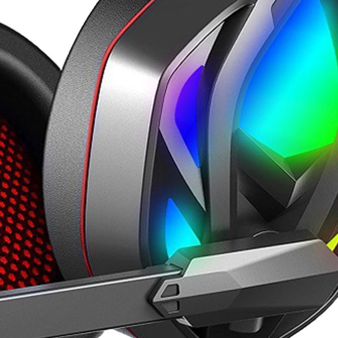 Pro Gaming Headset Stereo Deep Bass 3.5mm For PS4 PS5 Xbox One Red