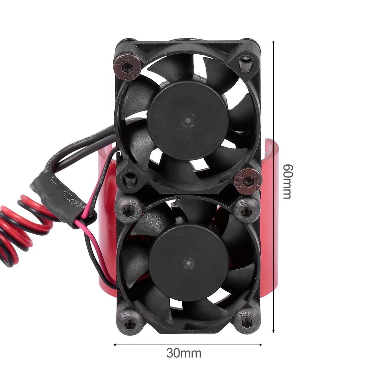 RC Car Motor Heatsink 550 540 Motor Double Cooling Fans with Thermal Sensor CNC Aluminum Alloy Heatsink for Traxxas Hsp Redcat Rc4wd Tamiya Axial SCX10 D90 HPI Car
