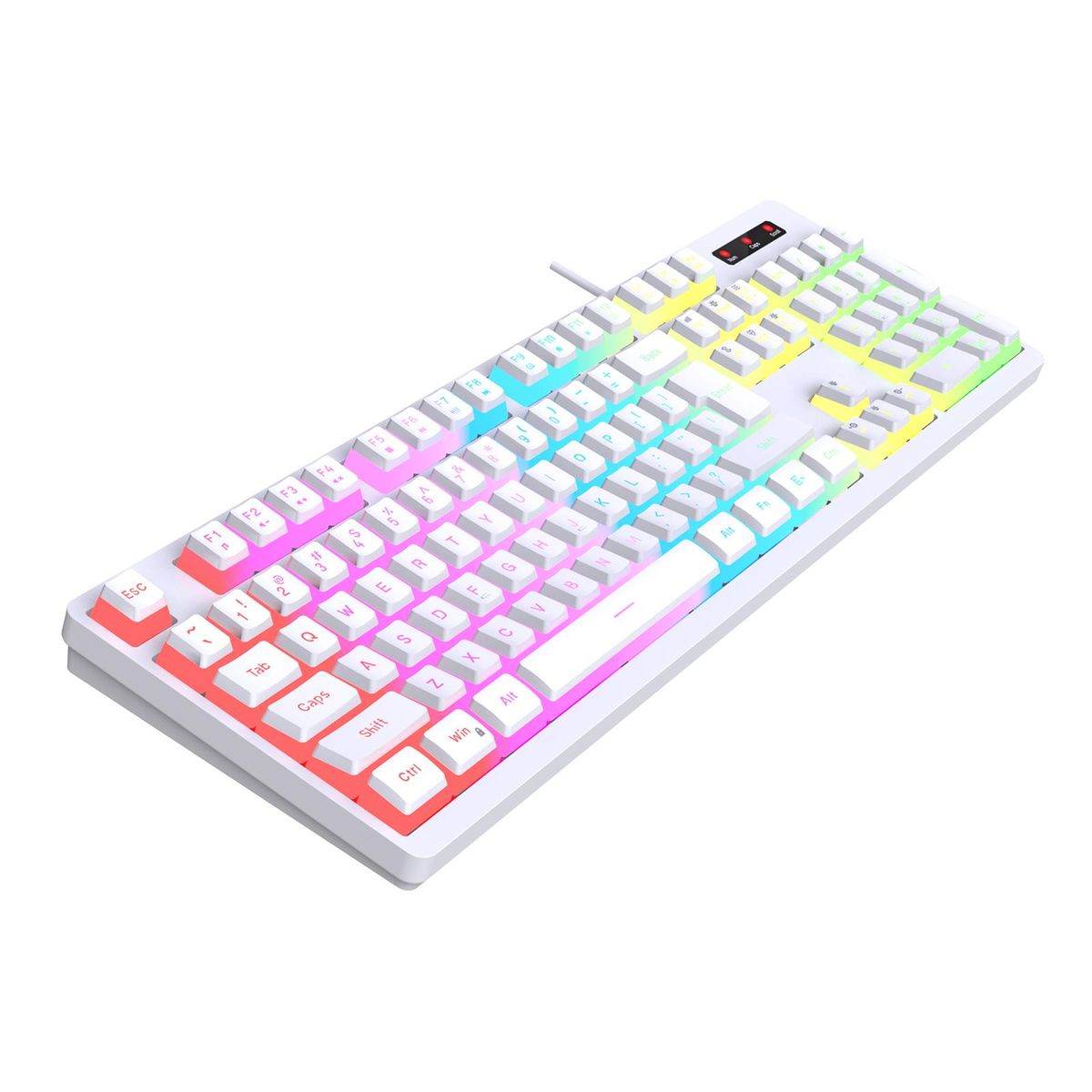 HXSJ L200 RGB Keyboard 104-Key Wired Gaming Keyboard Backlit Led Keyboard Mechanical Keyboard RGB Backlit Gaming Keyboard USB Wired   with ABS Pudding Keycaps for PC-connected TV And Compatible with Windows, Android, Chrome O