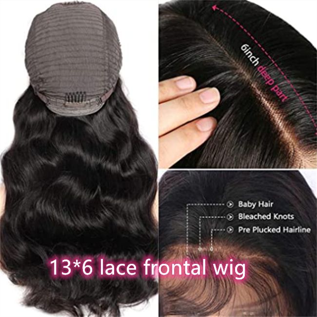 Get Beautiful, Bouncy Curls with Our Remy Hair Body Wave Frontal Wig - Featuring Baby Hair wig