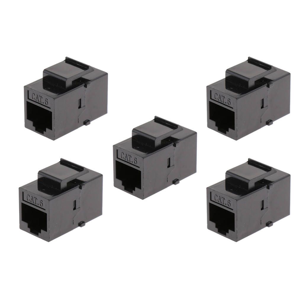 Prettyia 5lot / Pcs RJ45Keystone Insert Network Ethernet
