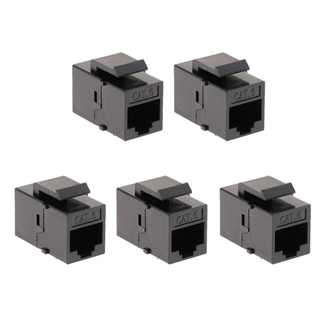 Prettyia 5lot / Pcs RJ45Keystone Insert Network Ethernet