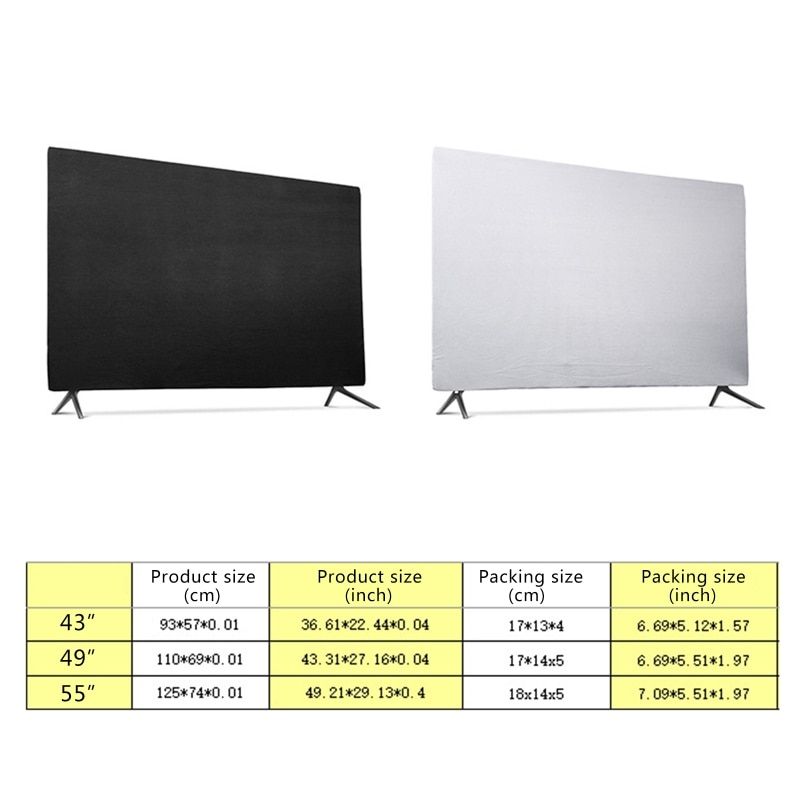 TV Cover Indoor 43 49 55 Inch LCD TV Screen Protector For