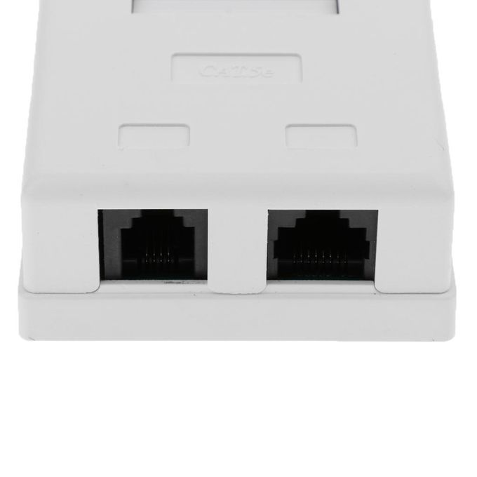 2x 2-Port RJ-45 Cat6 8P8C Ethernet LAN Network Cable Wall Surface